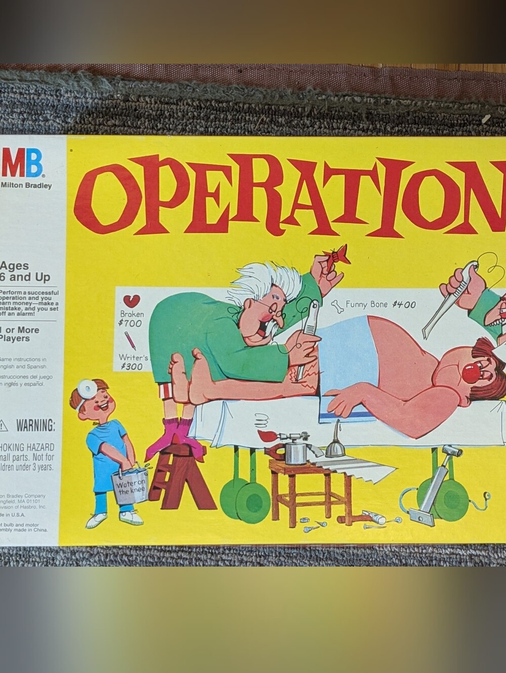 Vintage 1997 Classic Operation Game - Lights Up, All Pieces Included